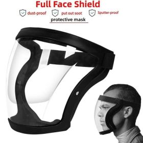 Anti-fog Shield Safety Full Face Super Protective Head Cover Transparent Mask - Clear