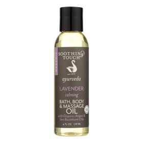 Soothing Touch Bath Body And Massage Oil - Organic - Ayurveda - Lavender - Calming - 4 Oz - Default