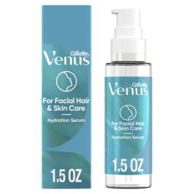 Gillette Venus Facial Hydration Liquid Serum with a Touch of Hyaluronic Acid, 1.5 oz Bottle - Gillette