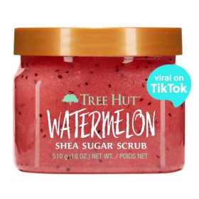 Tree Hut Watermelon Shea Sugar Exfoliating and Hydrating Body Scrub, 18 oz - Tree Hut