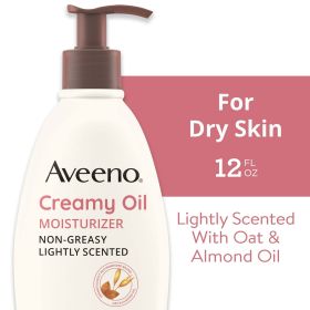 Aveeno Creamy Oil Body Moisturizer for Dry Skin, Non-Greasy, 12 fl oz - Aveeno