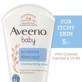 Aveeno Baby Eczema Therapy Moisturizing Cream Body Lotion with Oatmeal, 5 oz - Aveeno