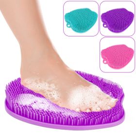 Shower Foot Scrubber Foot Massager Exfoliation Cleaner Mat Improve Foot Circulation Scrubber Foot Pain Relief Mat - Purple