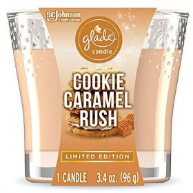 Glade Candle Jar, Air Freshener, Cookie Caramel Rush, 3.4 Oz