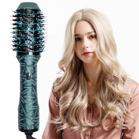 Hair Dryer Brush Blow Dryer Brush in One, 4 in 1 Hair Dryer and Styler Volumizer, Professional Hot Air Brush - Green