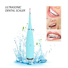 Electric Dental Calculus Remover Teeth Cleaner Teeth Cleaning Kit Rechargeable Teeth Cleaning Tools Kit Household Tartar Scraper Tartar Remove - Blue