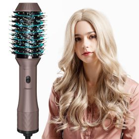 Hair Dryer Brush Blow Dryer Brush in One, 4 in 1 Hair Dryer and Styler Volumizer, Professional Hot Air Brush - Brown