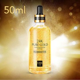 24k Yellow Gold Face Serum Anti Aging Serum Facial Lifting Collagen Essence Skin Care Whitening Acido Hialuronico Moisturizing - 50ML