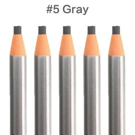 5pcs/Set Eyebrow Pencil Makeup Eyebrow Enhancers Cosmetic Art Waterproof Tint Stereo Types Coloured Beauty Tools Free Shipping - 5-Gray