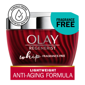 Olay Regenerist Whip Face Moisturizer, Fragrance-Free, Reduces Fine Lines & Wrinkles for All Skin Types, .7 oz - Olay