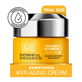 Olay Regenerist Vitamin C + Peptide 24 Face Moisturizer for Dry Dull Skin, Trial Size, 0.5 oz - Olay