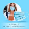 Disposable Face Mask Adult Breathable Mask with Nose Clip Ear Loop 200 Pack Blue - default