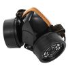 Respirator Mask Anti-Dust Industrial Gas Mask Paint Chemical Spray Protective Mask  - Black