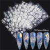 1 piece New nail stickers ins stereo 5D embossed Christmas snowflake French adhesive nail stickers - STZ-5D01