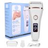 Electric Razor Painless Lady Shaver For Women Razor Shaver Hair Removal Trimmer For Legs Underarm Waterproof LCD USB Charging - White