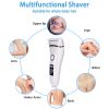 Electric Razor Painless Lady Shaver For Women Razor Shaver Hair Removal Trimmer For Legs Underarm Waterproof LCD USB Charging - White