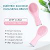 Waterproof Sonic Facial Cleansing Brush - Deeply Cleanses and Massages Skin for a Smooth, Refined Look - Pink