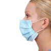 Disposable Face Mask Adult Breathable Mask with Nose Clip Ear Loop 200 Pack Blue - default