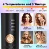 Automatic Hair Curler Ceramic Curling Irons Wand Rotating Curling Wand Electric Hair Waver Styling Tools Auto Hair Crimper - black