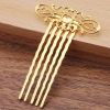 5 Pcs Metal Side Comb Traditional Han Chinese Dress Hairpin Decorative Bridal Hair Accessories, Gold Hair Pin