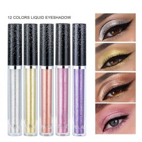 12-Colour Diamond Liquid Psychedelic Pearl Shimmering Sleeper Tear Eyeshadow (Color: 06)