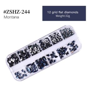 1Box Crystal Transparent AB Nail Art Rhinestone DIY Non-thermal Repair Flat Acrylic Nail Stone 3D Nail Art Decoration (design: #ZSHZ-244)