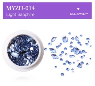 1Box Crystal Clear Mixed Design Nail Back Flat Rhinestone Crystal Glass Stone Jewelry (Color: MYZH-014)