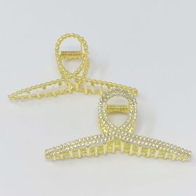 Golden Gem Hair Claw Set (Style: Diamond Shiny)