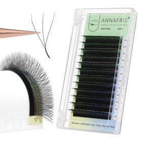 ANNAFRIS 4D YY Shape Eyelash Extension Makeup Mesh Net Cross 2D Y Shape Premade Fans Lash Extension Hand Woven Natural Soft Light Mink False Lashes (Curl: D, Length: 15mm)